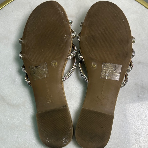 INC International Concepts Women's Sandals with Tan and Rhinestone Cross Straps - Picture 6 of 6